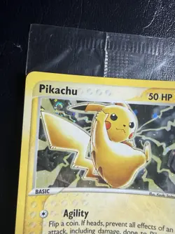 SEALED SWIRL 2003 POKEMON PIKACHU 12 holo black star promo & Meowth 13 - Image 3