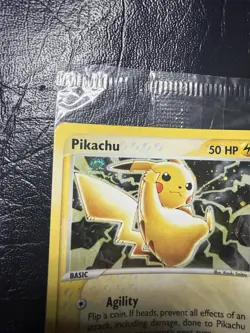 SEALED SWIRL 2003 POKEMON PIKACHU 12 holo black star promo & Meowth 13 - Image 4