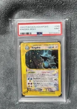 Pokemon Crystal Kingdra Holo 2003 Aquapolis #148 PSA 9 Mint - Image 1