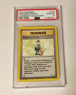 PSA 10 GEM MT 2002 Pokemon Pokemon Trader Legendary Collection #103 Rare Low Pop - Image 1