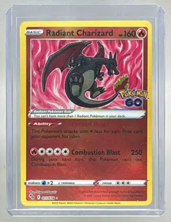 Radiant Charizard 2022 Pokemon Sword & Shield Pokemon GO #011/078 - Image 1