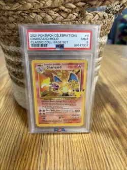 2021 Charizard Celebrations Holo Base Set Pokemon 4/102 PSA 9 - Image 1