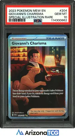 Pokemon 2023 Giovanni's Charisma 204/165 SIR Scarlet & Violet 151 GEM MT PSA 10 - Image 1