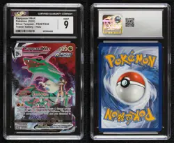 Full Art Rayquaza VMAX Pokemon Sword Shield Silver Tempest Trainer Gallery CGC 9 - Image 3
