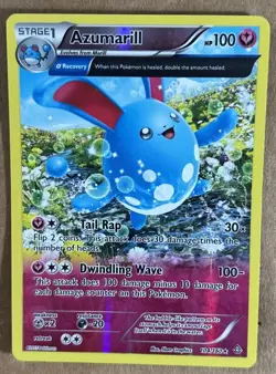 Pokemon TCG Azumarill 104/160 Holo Rare XY Primal Clash - Image 1