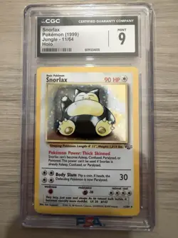 1999 Pokemon Jungle Snorlax CGC 9 Mint Holo #11 - Image 1