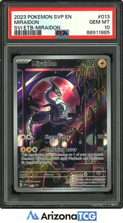 Pokemon 2023 Miraidon 013 ETB Promo Scarlet & Violet Promos GEM MINT PSA 10 - Image 1