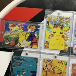 Lot of 10 Holo Prism Foil Japanese Pokemon Vending Stickers CHARIZARD ASH 360s - Image 2