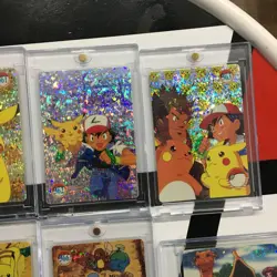 Lot of 10 Holo Prism Foil Japanese Pokemon Vending Stickers CHARIZARD ASH 360s - Image 4