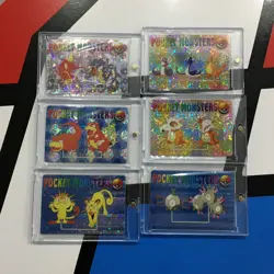 Lot of 6 Holo Prism Foil Japanese Pokemon Vending Stickers Meowth Cubone 1200s - Image 1