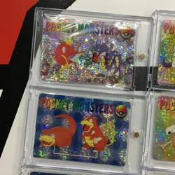 Lot of 6 Holo Prism Foil Japanese Pokemon Vending Stickers Meowth Cubone 1200s - Image 2