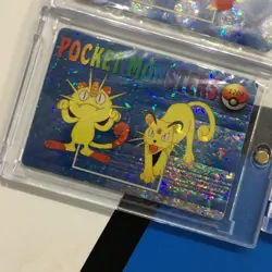 Lot of 6 Holo Prism Foil Japanese Pokemon Vending Stickers Meowth Cubone 1200s - Image 4