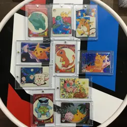 Lot of 10 Holo Prism Foil Japanese Pokemon Vending Stickers Squirtle Squad 340s - Image 1