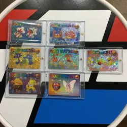 Lot of 7 Holo Prism Foil Japanese Pokemon Vending Stickers HYPNO 1210s - Image 1