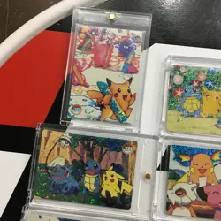 Lot of 10 Holo Prism Foil Japanese Pokemon Vending Stickers Meowth 450s - Image 2