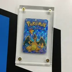 Vintage Pokemon US Vending Machine Sticker CHARIZARD 006 +Sleeve Acrylic Display - Image 1