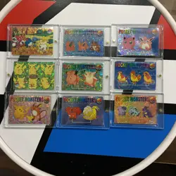 Lot 9 Holo Prism Foil Japanese Pokemon Vending Stickers Vulpix Ninetales 1180s+ - Image 1