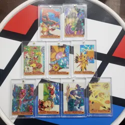 Lot of 9 Holo Prism Foil Japanese Pokemon Vending Stickers CHARIZARD 11 - 19 - Image 1