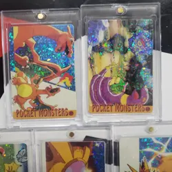 Lot of 9 Holo Prism Foil Japanese Pokemon Vending Stickers CHARIZARD 11 - 19 - Image 2