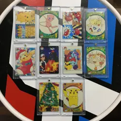 Lot of 10 Holo Prism Foil Japanese Pokemon Vending Stickers Christmas CUTE 330s - Image 1