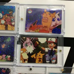 Lot of 7 Holo Prism Foil Japanese Pokemon Vending Stickers ASH PIKACHU 430s - Image 3