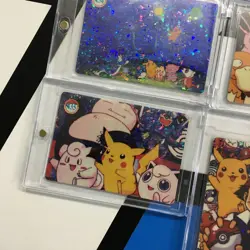 Lot of 7 Holo Prism Foil Japanese Pokemon Vending Stickers ASH PIKACHU 430s - Image 4