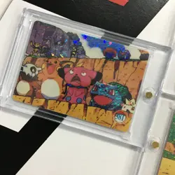 Lot of 8 Holo Prism Foil Japanese Pokemon Vending Stickers PIKACHU 380-90s - Image 2