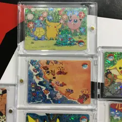 Lot of 8 Holo Prism Foil Japanese Pokemon Vending Stickers PIKACHU 380-90s - Image 3