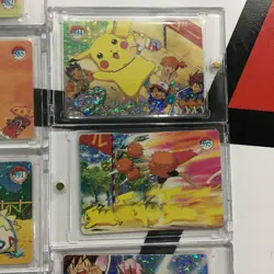 Lot of 8 Holo Prism Foil Japanese Pokemon Vending Stickers PIKACHU 380-90s - Image 5