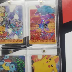 Lot of 8 Holo Prism Foil Japanese Pokemon Vending Stickers PIKACHU ASH XMAS 20s - Image 3