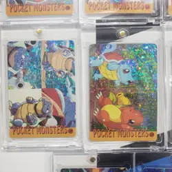 Lot of 8 Holo Prism Foil Japanese Pokemon Vending Stickers PIKACHU ASH XMAS 20s - Image 4