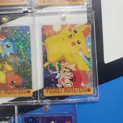 Lot of 8 Holo Prism Foil Japanese Pokemon Vending Stickers PIKACHU ASH XMAS 20s - Image 5