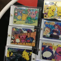 Lot of 11 Holo Prism Foil Japanese Pokemon Vending Stickers Pikachu Ash 290s300s - Image 2