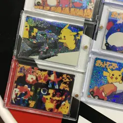 Lot of 11 Holo Prism Foil Japanese Pokemon Vending Stickers Pikachu Ash 290s300s - Image 3