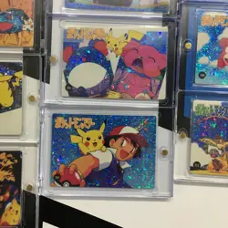 Lot of 11 Holo Prism Foil Japanese Pokemon Vending Stickers Pikachu Ash 290s300s - Image 4