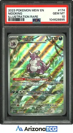 Pokemon 2023 Nidoking 174/165 Illustration Rare 151 GEM MINT PSA 10 - Image 1