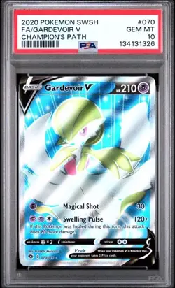 Pokemon Gardevoir v Full Art Champion's Path 070/073, PSA 10 Gem Mint - Image 1
