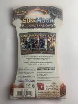 New Sealed Pokemon TCG Burning Shadows Booster Pack Sun and Moon Sleeved - Image 2