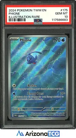 Pokemon 2024 Phione 175/167 IR Twilight Masquerade GEM MINT PSA 10 - Image 1