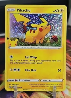 PIKACHU POKEMON 2020 GENERAL MILLS 25TH ANNIVERSARY #SWSH039 HOLO - Image 1