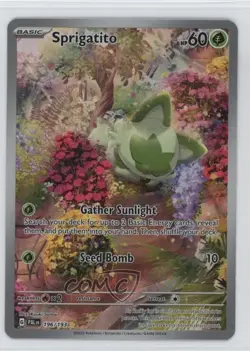 Sprigatito Illustration Rare Pokemon Scarlet & Violet Paldea Evolved SV02 #196 - Image 1