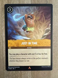 Disney Lorcana - Just In Time 29/204 - Rare Non Foil - NM The First Chapter - Image 1