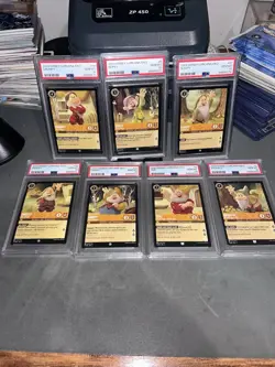 Disney Lorcana TCG Seven Dwarves PSA 10 Set Floodborn Dopey Doc Happy WDW - Image 1