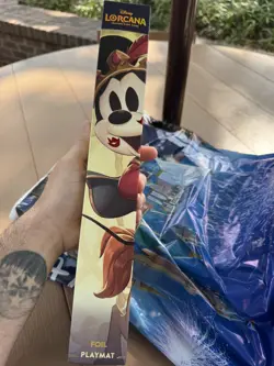 Disney Lorcana Park exclusive Foil playmat - Mickey And Minnie IN HAND - Image 1