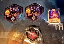 Disney Lorcana Whispers in the Well Enamal Pin + 2 Lore Counters + Stickers - Image 1