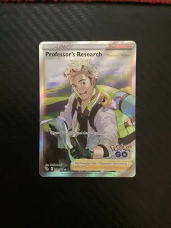 Professors Research 078/078 Pokemon Go NM Full Art Ultra Rare Pokemon Card - Image 1