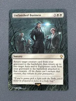 Unfinished Business MTG Final Fantasy Commander Hand Painted Altered Art Tentz - Image 1