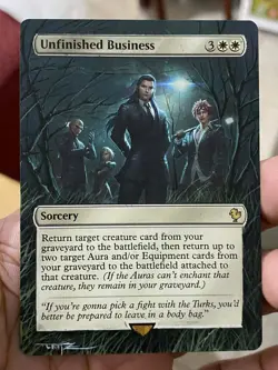 Unfinished Business MTG Final Fantasy Commander Hand Painted Altered Art Tentz - Image 2