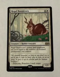 MTG Regal Bunnicorn - Wilds of Eldraine NM - Image 1