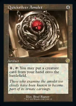 1x Quicksilver Amulet - Retro Frame NM Eng MTG - Brother's War - Image 1